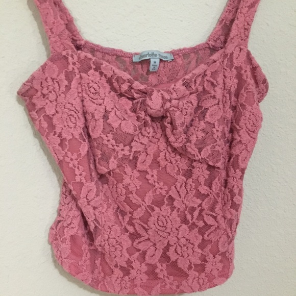 Charlotte Russe Lace Crop top size Medium - Picture 4 of 4